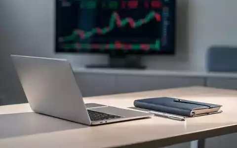 Modernes Büro mit verschwommenem Börsenticker auf einem Monitor als Symbol für Finanzmarkt und Inflation. - Foto: über boerse-global.de