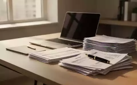 Schreibtisch mit Laptop und Steuerunterlagen vor einem Fenster bei natürlichem Licht. - Foto: über boerse-global.de