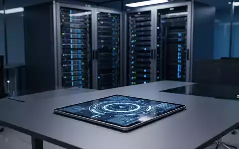 Modernes Büro mit digitaler Sicherheitstechnologie und Serverinfrastruktur zur Darstellung von Datenschutz. - Foto: über boerse-global.de