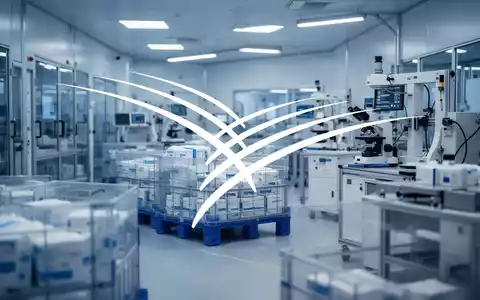 Moderne medizinische Logistikumgebung in klinischen Farben zur Symbolisierung von Gesundheitswesen und Expansion. - Foto: über boerse-global.de