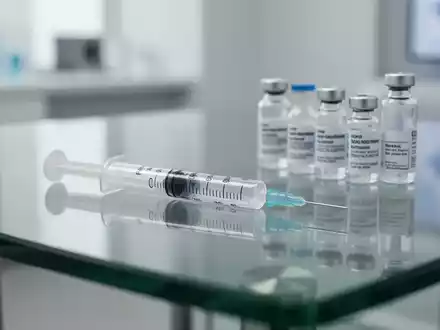 Medizinische Spritze und sterile Ampullen in einer modernen Praxisumgebung als Symbol für das Transfusionsgesetz. - Foto: über boerse-global.de