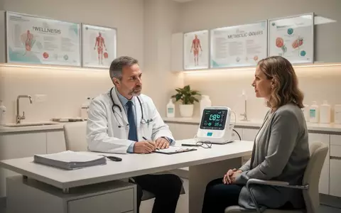 Ein Arzt und ein Patient in einem modernen, hellen Behandlungsraum während eines Beratungsgesprächs zur Stoffwechselgesundheit. - Foto: über boerse-global.de