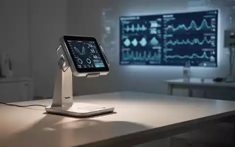 Moderne medizinische Diagnostik-Umgebung mit biometrischen Daten auf einem Bildschirm in einem minimalistischen Raum. - Foto: über boerse-global.de