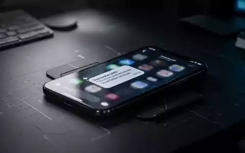 Ein Smartphone auf einem Schreibtisch zeigt eine verdächtige SMS-Nachricht als Warnung vor Betrugsversuchen. - Foto: über boerse-global.de