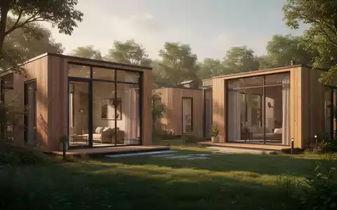Moderne Tiny-House-Siedlung in einer grünen Umgebung bei Sonnenlicht als zukunftsweisendes Wohnkonzept. - Foto: über boerse-global.de