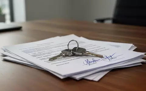 Wohnungsschlüssel auf einem Stapel unterschriebener Mietvertragsunterlagen auf einem Schreibtisch. - Foto: über boerse-global.de