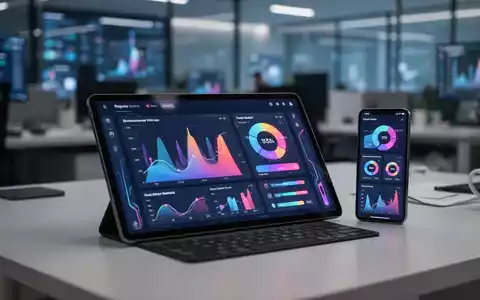 Ein Tablet zeigt ein modernes App-Dashboard zur Datenverwaltung, das auf einer Excel-Tabelle basiert. - Foto: über boerse-global.de