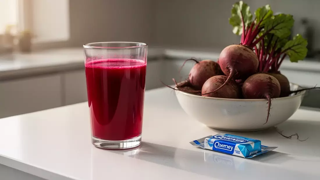 Rote-Bete-Saft: Kaugummi-Kauen verstärkt die blutdrucksenkende Wirkung