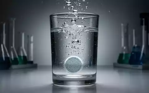 Eine sich auflösende Brausetablette in einem Glas Wasser vor einem unscharfen, klinisch-sauberen Hintergrund. - Foto: über boerse-global.de