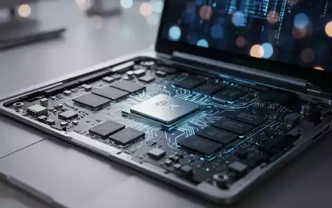 Nahaufnahme der internen Hardware-Komponenten eines High-End-Laptops mit fortschrittlichen Prozessoren und Speichermodulen. - Foto: über boerse-global.de