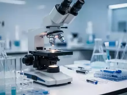 Medizinisches Labor mit Mikroskop und medizinischen Analysegeräten als Symbol für die HPV-Forschung. - Foto: über boerse-global.de