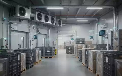 Modernes Logistikzentrum mit Temperaturüberwachung für die effiziente und nachhaltige Lagerung von Lebensmitteln. - Foto: über boerse-global.de