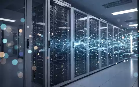 Moderne High-Tech-Serverracks in einem Rechenzentrum, die KI-Infrastruktur darstellen. - Foto: über boerse-global.de