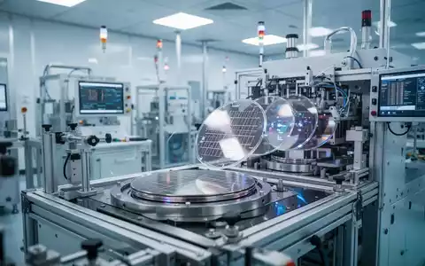 Moderne Produktionsanlage für Halbleiter mit Fokus auf Silizium-Wafer in einer Reinraum-Umgebung. - Foto: über boerse-global.de