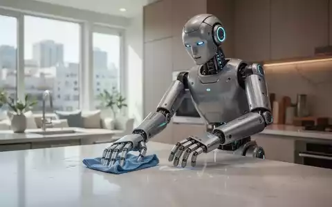 Ein humanoider Roboter erledigt Haushaltsarbeiten in einer modernen Küche. - Foto: über boerse-global.de