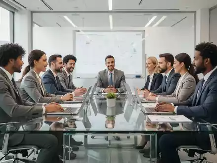 Ein diverses Team in einem modernen, barrierefreien Büro bei einer Besprechung, symbolisiert Inklusion am Arbeitsplatz. - Foto: über boerse-global.de
