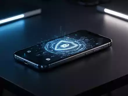 Modernes Smartphone auf einem Schreibtisch als Symbol fĂŒr digitale Sicherheit und Datenschutz. - Foto: ĂŒber boerse-global.de