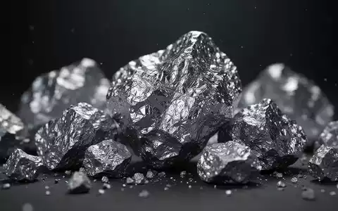 Rohstücke aus Antimonmetall mit kristalliner Struktur vor dunklem Hintergrund. - Foto: über boerse-global.de