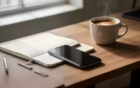 Ein Smartphone liegt verdeckt auf einem minimalistischen Schreibtisch neben einem Notizbuch in einer ruhigen Arbeitsumgebung. - Foto: über boerse-global.de
