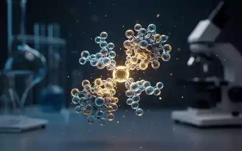 Abstraktes Modell eines molekularen Proteinkomplexes in einem medizinischen Laborumfeld zur Visualisierung zellulärer Forschung. - Foto: über boerse-global.de