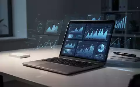 Moderner, minimalistischer Arbeitsplatz mit Laptop und Analysediagrammen als Symbol für unternehmerische Effizienz. - Foto: über boerse-global.de