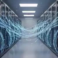 Moderne Serverinfrastruktur mit leuchtenden Glasfaserkabeln als Symbol für digitale Sicherheit und Cloud-Compliance. - Foto: über boerse-global.de