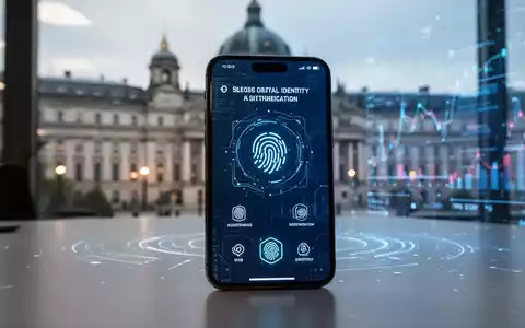Ein Smartphone-Bildschirm zeigt eine sichere digitale Identitätsschnittstelle für die Europäische Digitale Identitäts-Brieftasche. - Foto: über boerse-global.de