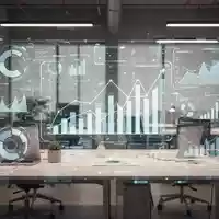 Ein moderner Büroarbeitsplatz mit digitalen Datenvisualisierungen zur Analyse von KI-Einflüssen auf den Arbeitsmarkt. - Foto: über boerse-global.de