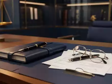 Schreibtisch mit Notizbuch und Brille in einem modernen Büro als Symbol für strukturierte Vermögensplanung. - Foto: über boerse-global.de