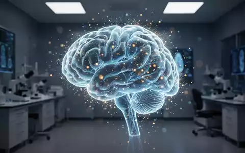 Abstraktes, leuchtendes Gehirnmodell in einem modernen Labor, das neuronale Gesundheit und präventive Medizin symbolisiert. - Foto: über boerse-global.de