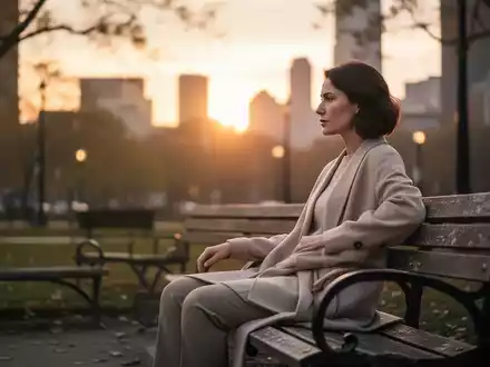 Eine Person sitzt nachdenklich auf einer Parkbank im warmen Licht des Sonnenuntergangs als Symbol für emotionale Resonanz. - Foto: über boerse-global.de