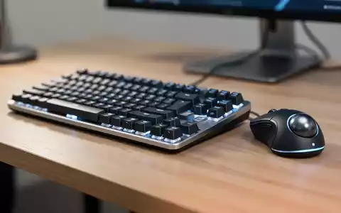 Ergonomische Tastatur und Trackball-Maus auf einem modernen Büro-Schreibtisch - Foto: über boerse-global.de