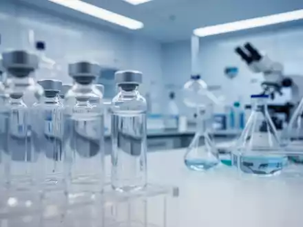 Moderne Laborumgebung mit medizinischen Ampullen und wissenschaftlichen Geräten zur pharmazeutischen Forschung. - Foto: über boerse-global.de