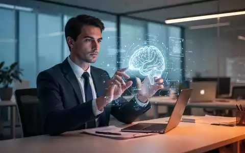 Eine konzentrierte Fachkraft arbeitet in einem modernen Büro an einer digitalen KI-Schnittstelle zur Wissensarbeit. - Foto: über boerse-global.de