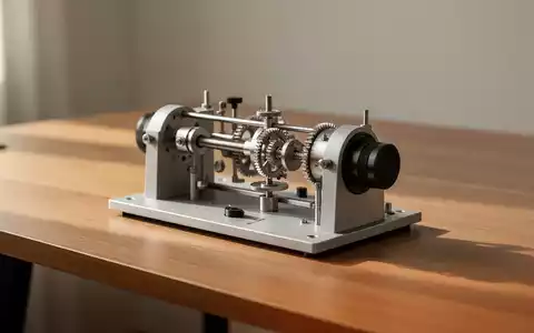 Minimalistisches, mechanisches Gerät auf einem Holztisch bei natürlichem Licht, das den Fokus auf Einfachheit legt. - Foto: über boerse-global.de