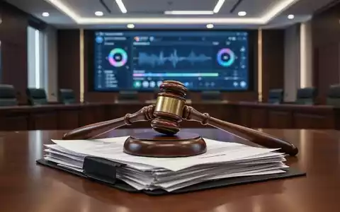 Ein Richterhammer auf Rechtsdokumenten als Symbol für das Urheberrechtsurteil gegen den KI-Musikdienst Suno. - Foto: über boerse-global.de