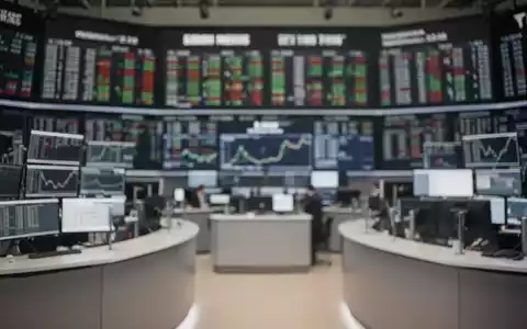 Digitale Anzeigetafeln einer Börse mit verschwommenen Kursverläufen im Hintergrund. - Foto: über boerse-global.de