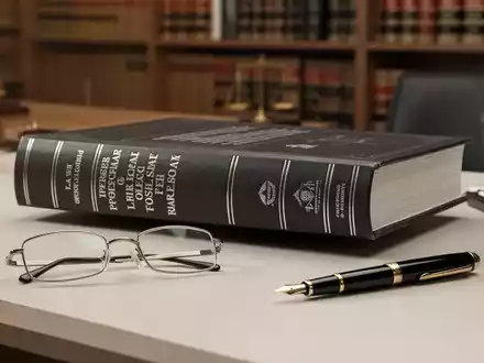 Ein Fachbuch zum Sozialrecht auf einem Schreibtisch in einer Kanzlei, umgeben von einer Brille und einem Füllfederhalter. - Foto: über boerse-global.de