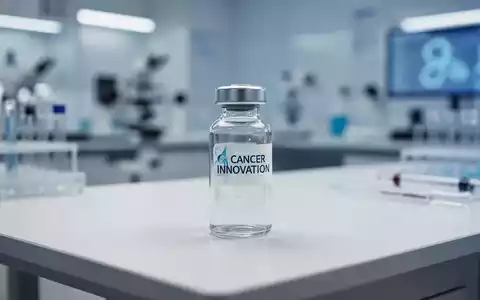 Ein medizinisches Labor mit einem verschwommenen Fläschchen im Fokus, das den Fortschritt in der Krebstherapie symbolisiert. - Foto: über boerse-global.de