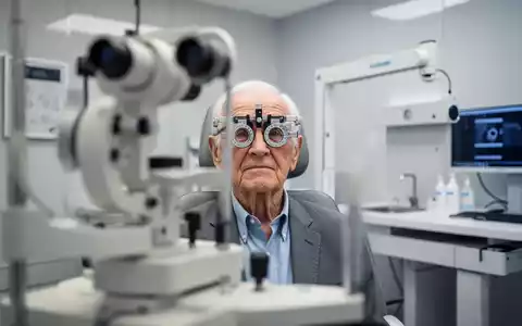 Ein Senior bei einer professionellen Augenuntersuchung in einer modernen Augenarztpraxis. - Foto: über boerse-global.de