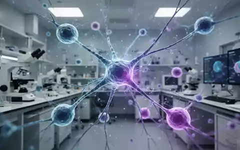 Abstrakte Darstellung neuronaler Netzwerke und synaptischer Verbindungen in einem modernen neurowissenschaftlichen Labor. - Foto: über boerse-global.de