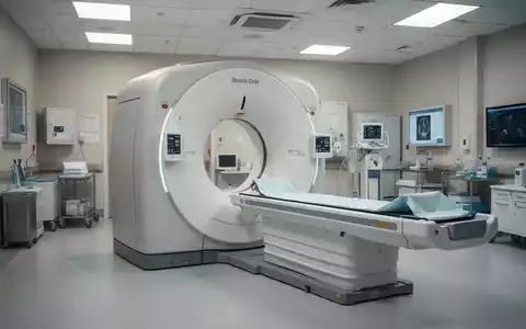 Ein moderner Computertomograph in einer hellen, klinischen Untersuchungsumgebung für die medizinische Krebsvorsorge. - Foto: über boerse-global.de