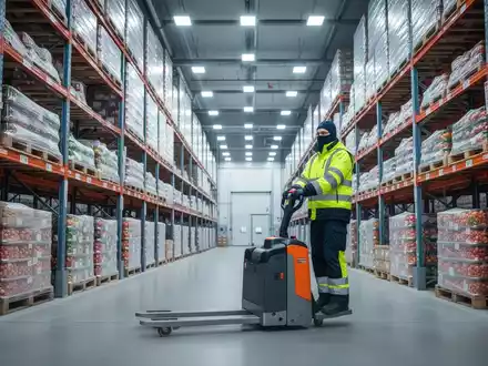 Ein moderner, gekühlter Logistikbereich mit Regalsystemen und einem Mitarbeiter in Arbeitskleidung bei der Kommissionierung. - Foto: über boerse-global.de