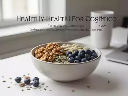Eine Schale mit gesunden Lebensmitteln wie Walnüssen und Beeren auf einem Schreibtisch als Symbol für kognitive Gesundheit. - Foto: über boerse-global.de