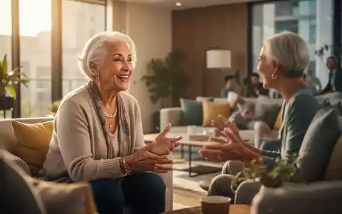 Eine ältere Person im Gespräch in einem hellen, freundlichen Wohnraum, die Vitalität und kognitive Gesundheit ausstrahlt. - Foto: über boerse-global.de