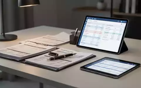 Ein moderner Schreibtisch mit geordneten Finanzunterlagen und einem Tablet, das Buchhaltungssoftware anzeigt. - Foto: über boerse-global.de