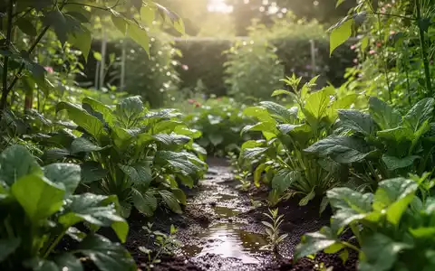 Ein gepflegter, üppig grüner Garten bei hellem Sonnenlicht, der die Bedeutung nachhaltiger Bewässerung unterstreicht. - Foto: über boerse-global.de