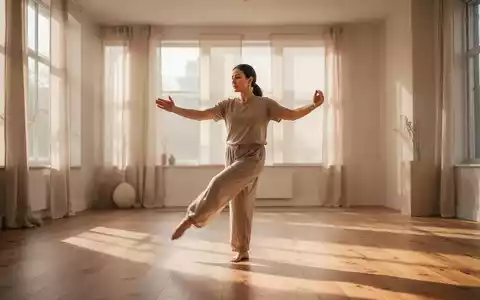 Eine Person praktiziert Qigong in einem hellen, ruhigen Raum mit natürlichem Licht. - Foto: über boerse-global.de