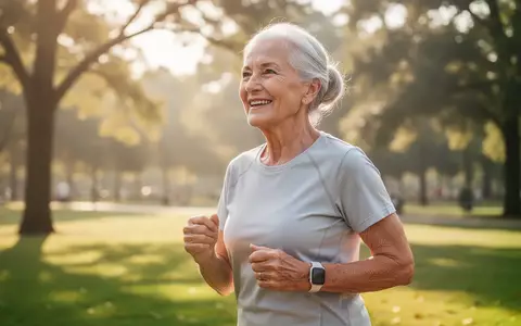 Eine aktive ältere Person genießt das Sonnenlicht in einem Park, symbolisch für die Bedeutung von Vitamin D im Alter. - Foto: über boerse-global.de