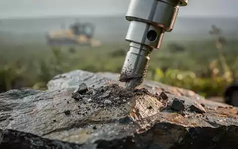 Geologisches Bohrgerät bei der Erkundung in einer grünen Landschaft als Symbol für das Green Bridge Metals Bohrprogramm. - Foto: über boerse-global.de
